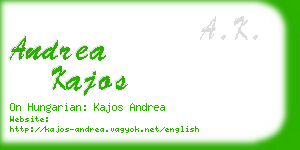 andrea kajos business card